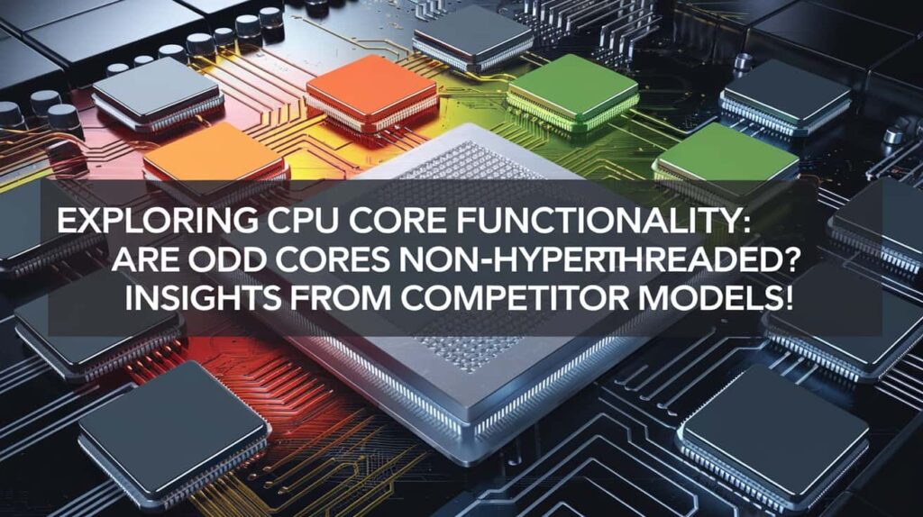 Exploring Cpu Core Functionality Are Odd Cores Non-Hyperthreaded Insights From Competitor Models!