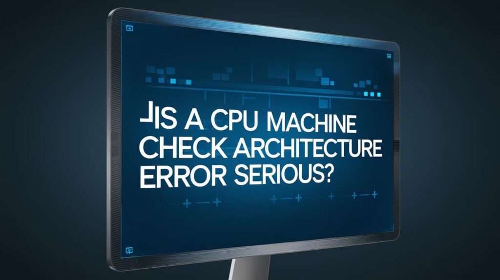 Is A Cpu Machine Check Architecture Error Serious?