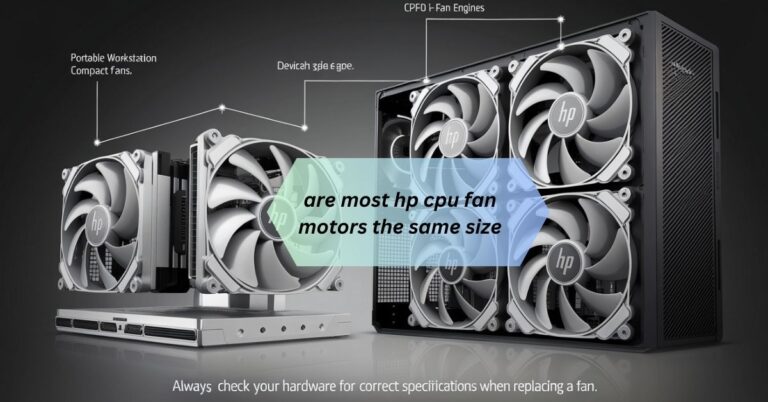 are most hp cpu fan motors the same size