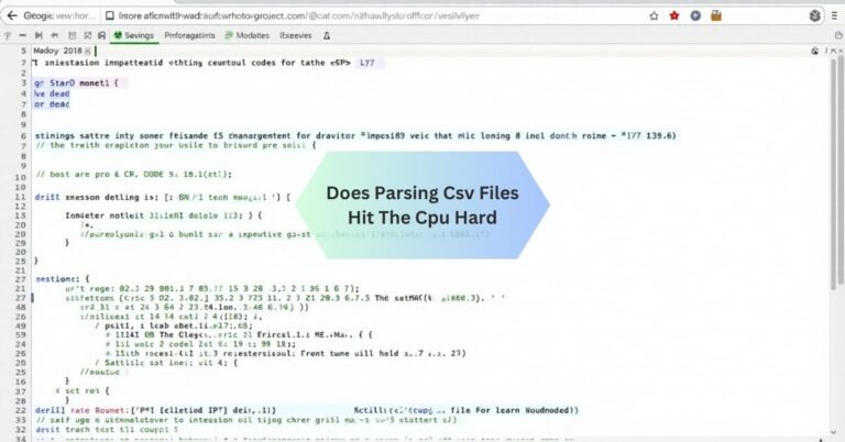 Does Parsing Csv Files Hit The Cpu Hard