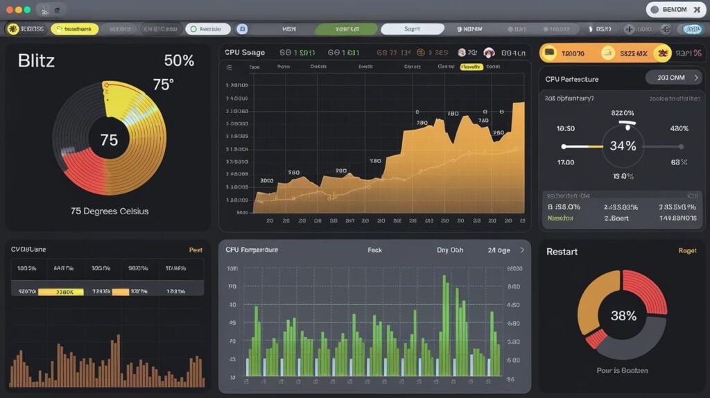 How Does the Blitz App Monitor CPU Performance?