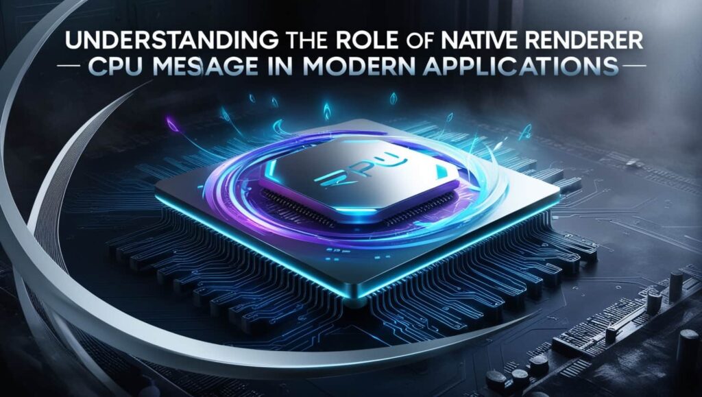 Understanding the Role of Native Renderer CPU Message in Modern Applications!